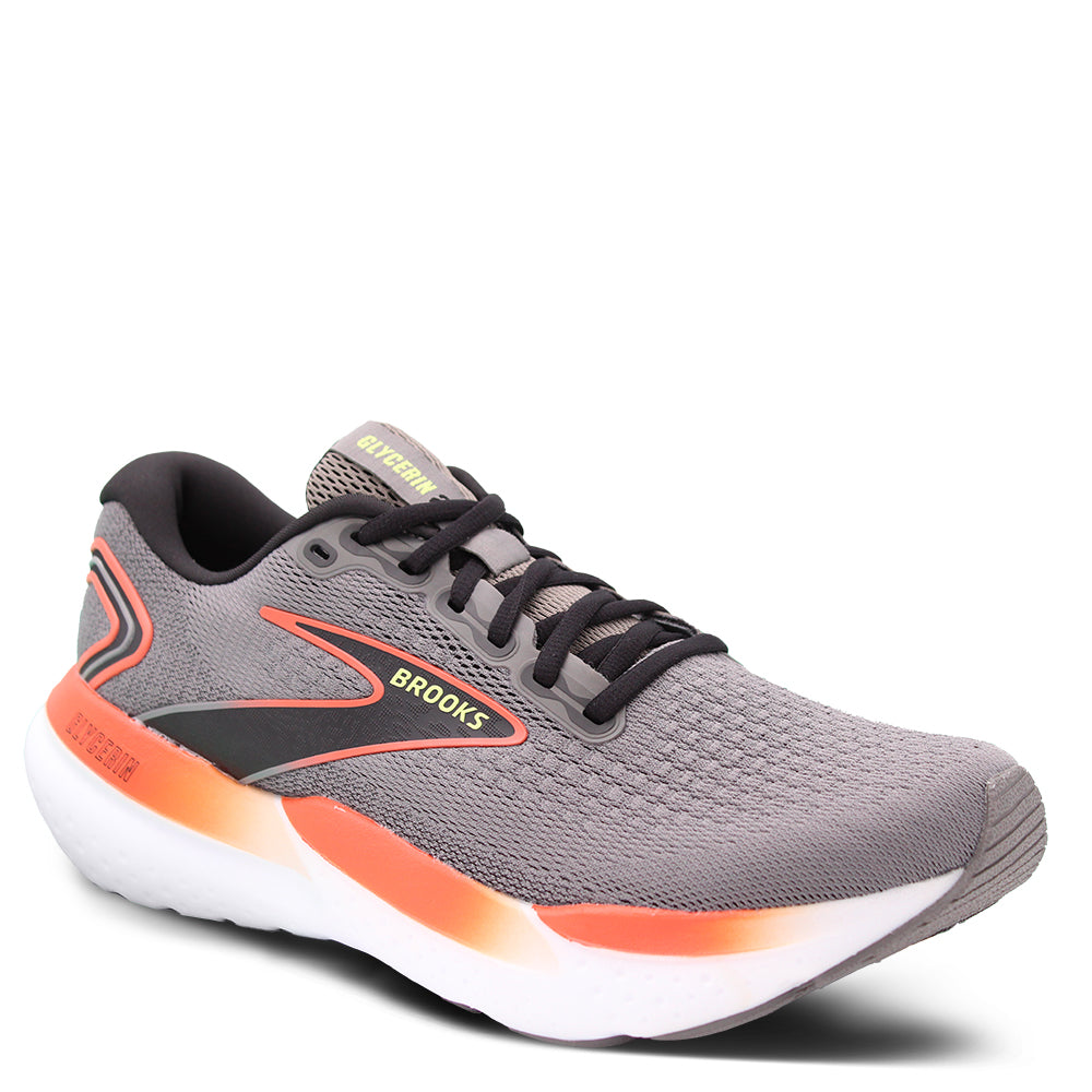 Brooks Gylcerin 21 Men's Running Shoes Grey Red