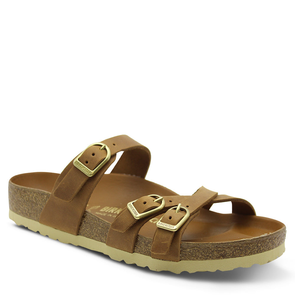 Birkenstock Franca Big Buckle Cognac Oiled Women's Slide