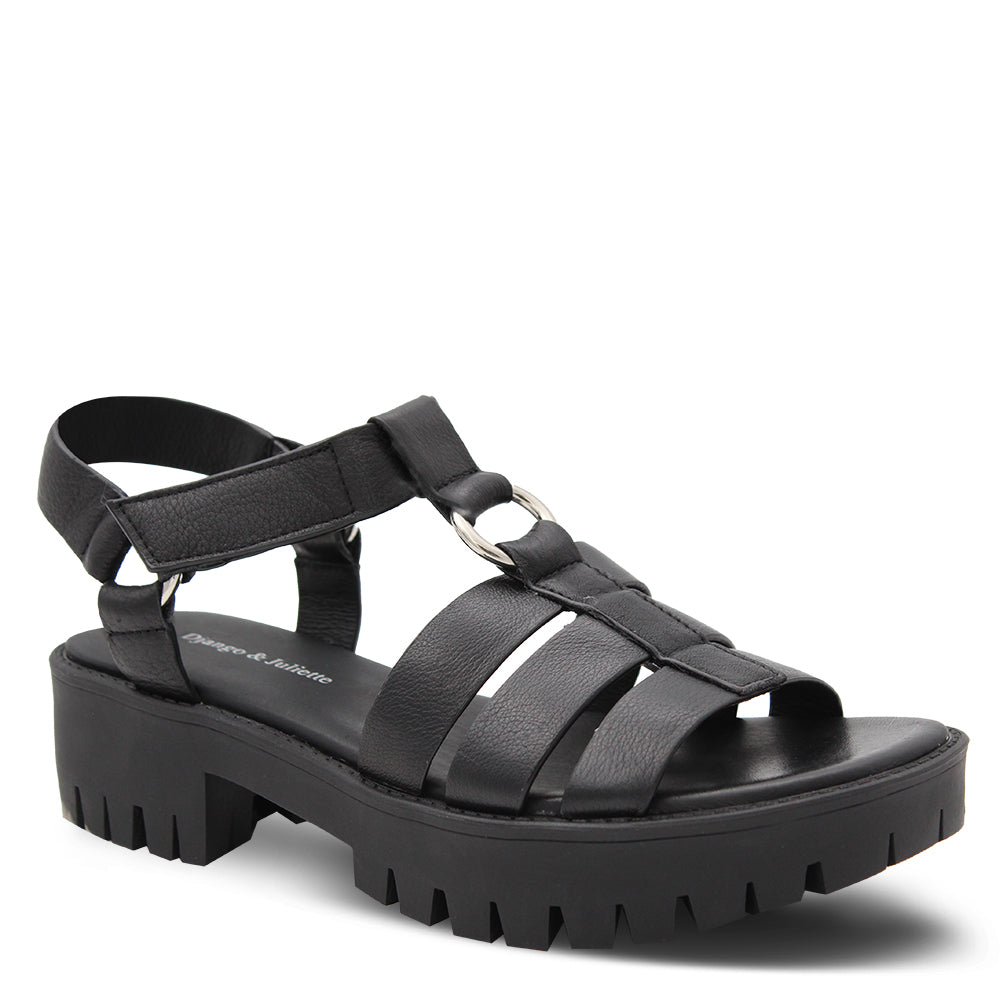 Django & Juliette Bethal Women's Sandals Black