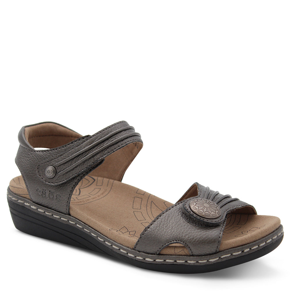 Taos Escape Women's Flat Sandal Pewter