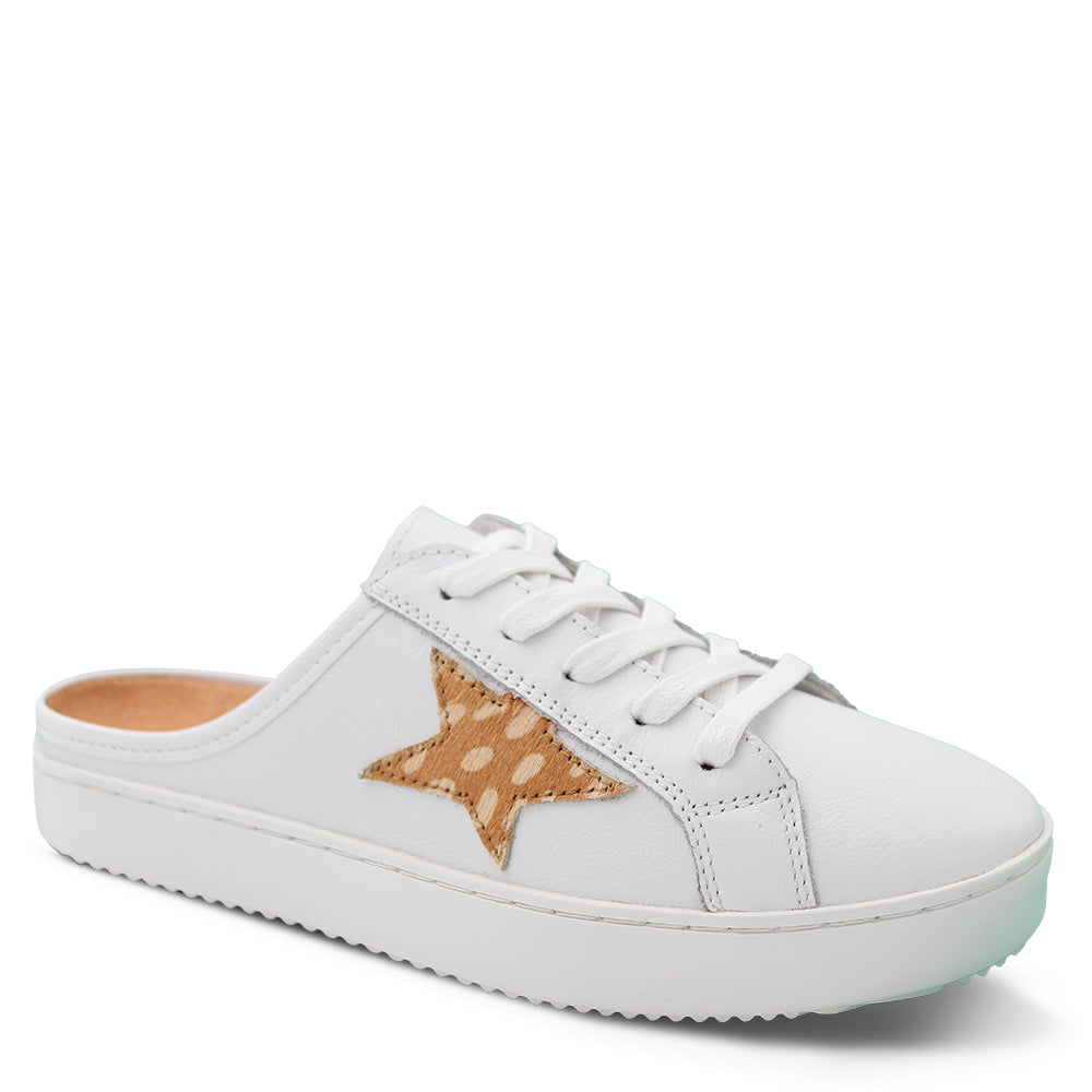 Alfie & Evie Vango Women's Mule Sneaker White Cheetah