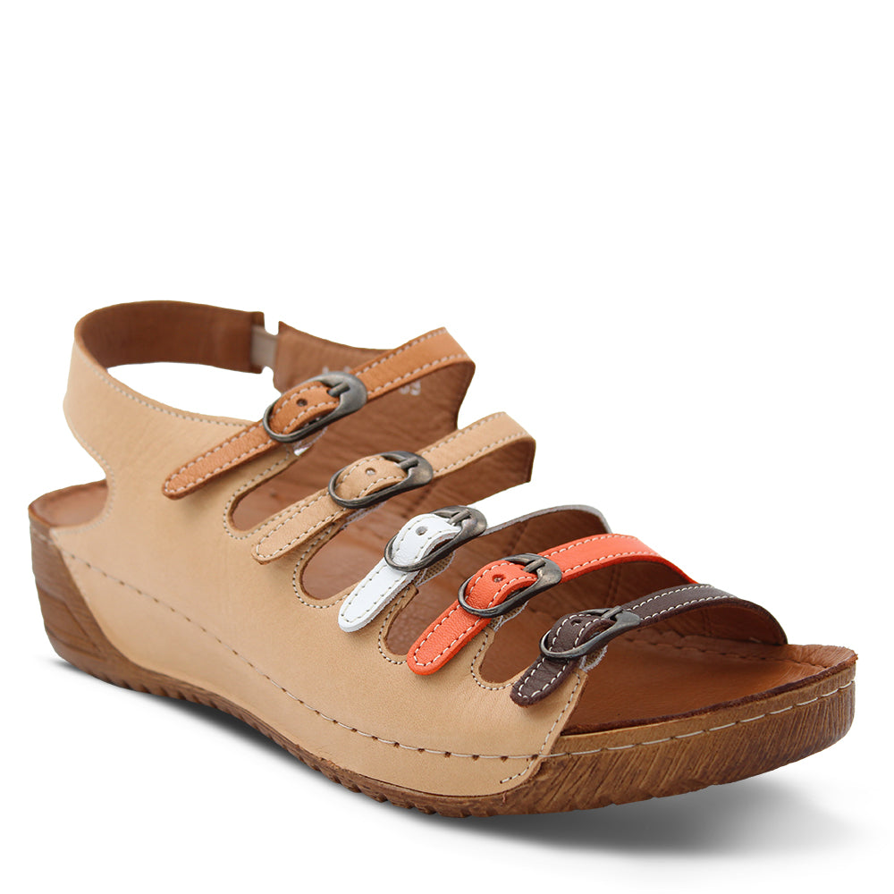 Adesso Astrid Women's Flat Sandals Jaffa Cake