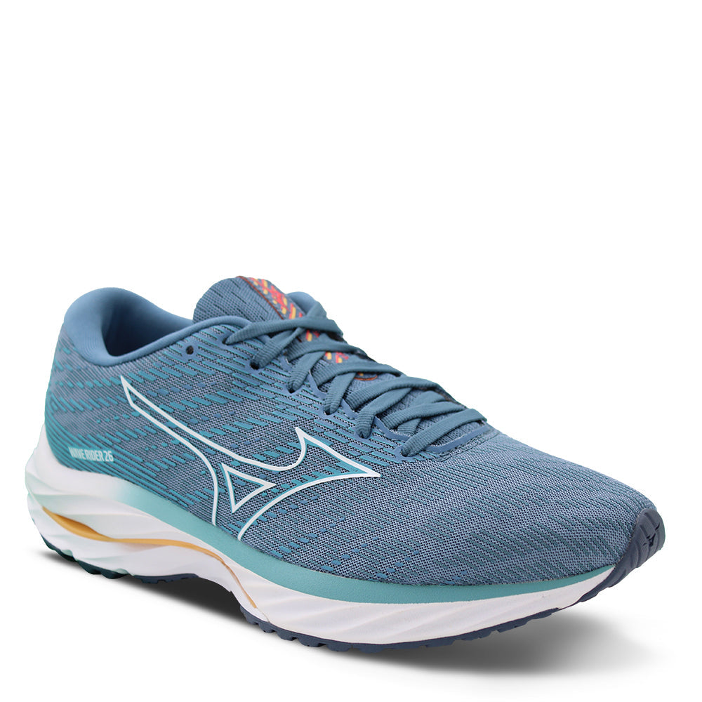 Mizuno Wave Rider 26 Women's Running Blue White Flax