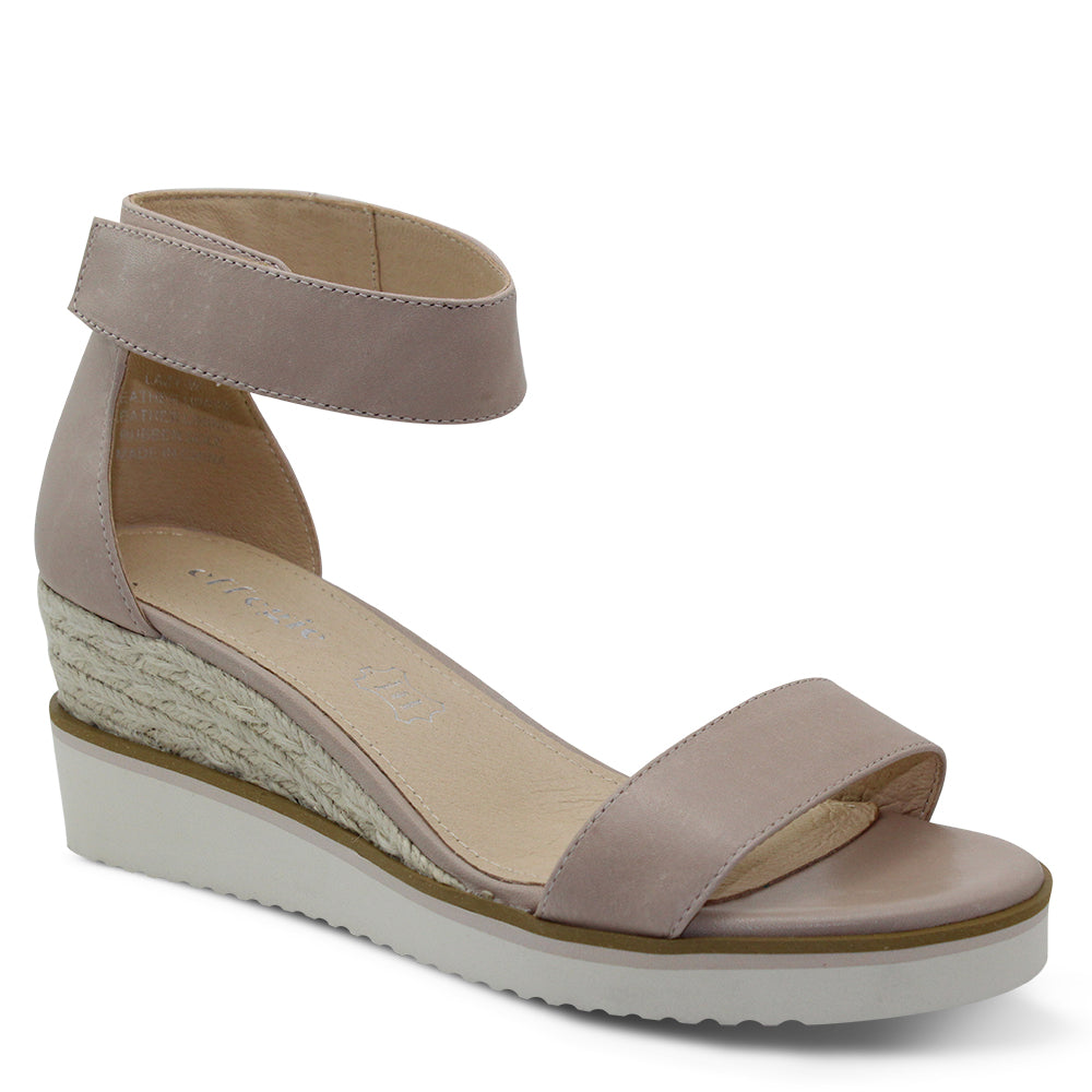 Effegie Lazy Womens Blush Wedge Sandal