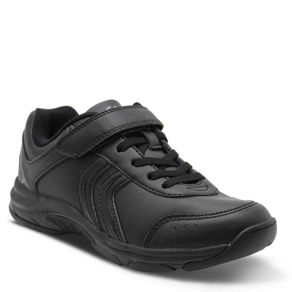 Clarks Archer Black Kids School Shoe