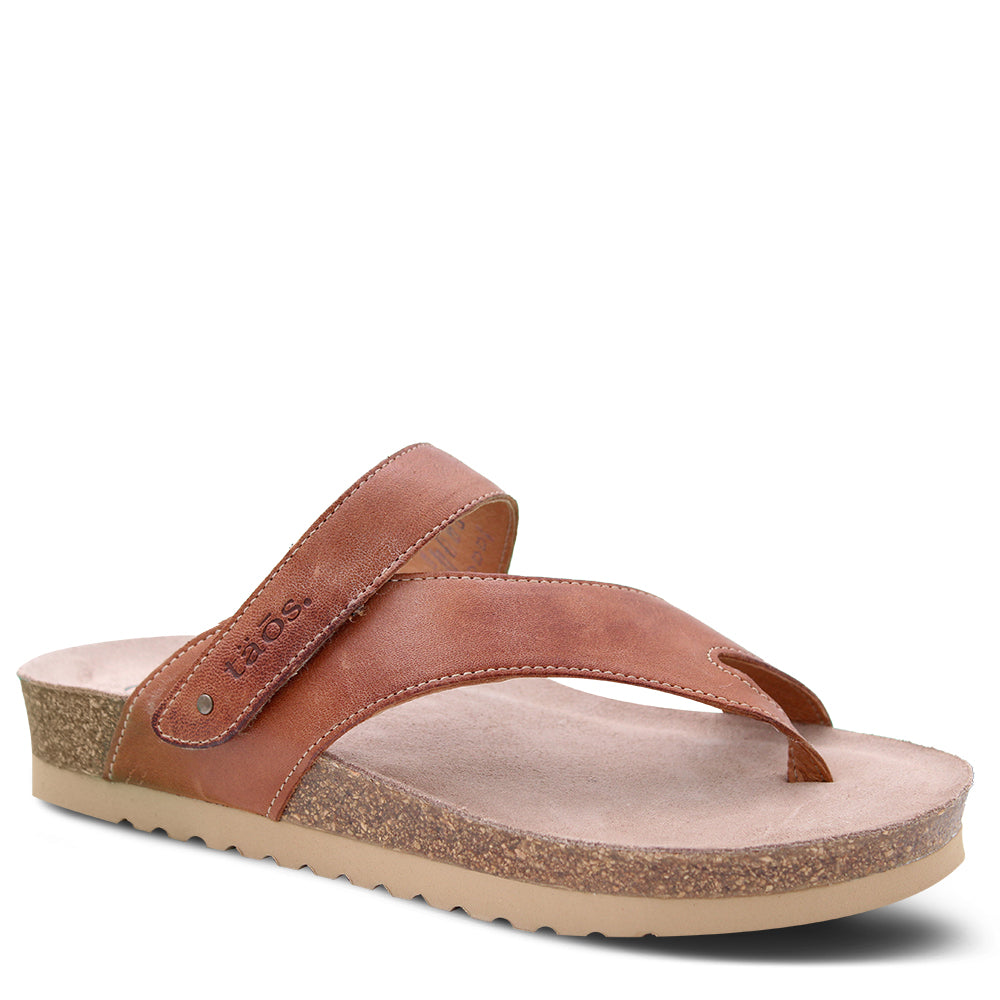 Taos Lola Womens Flat Thong Cognac