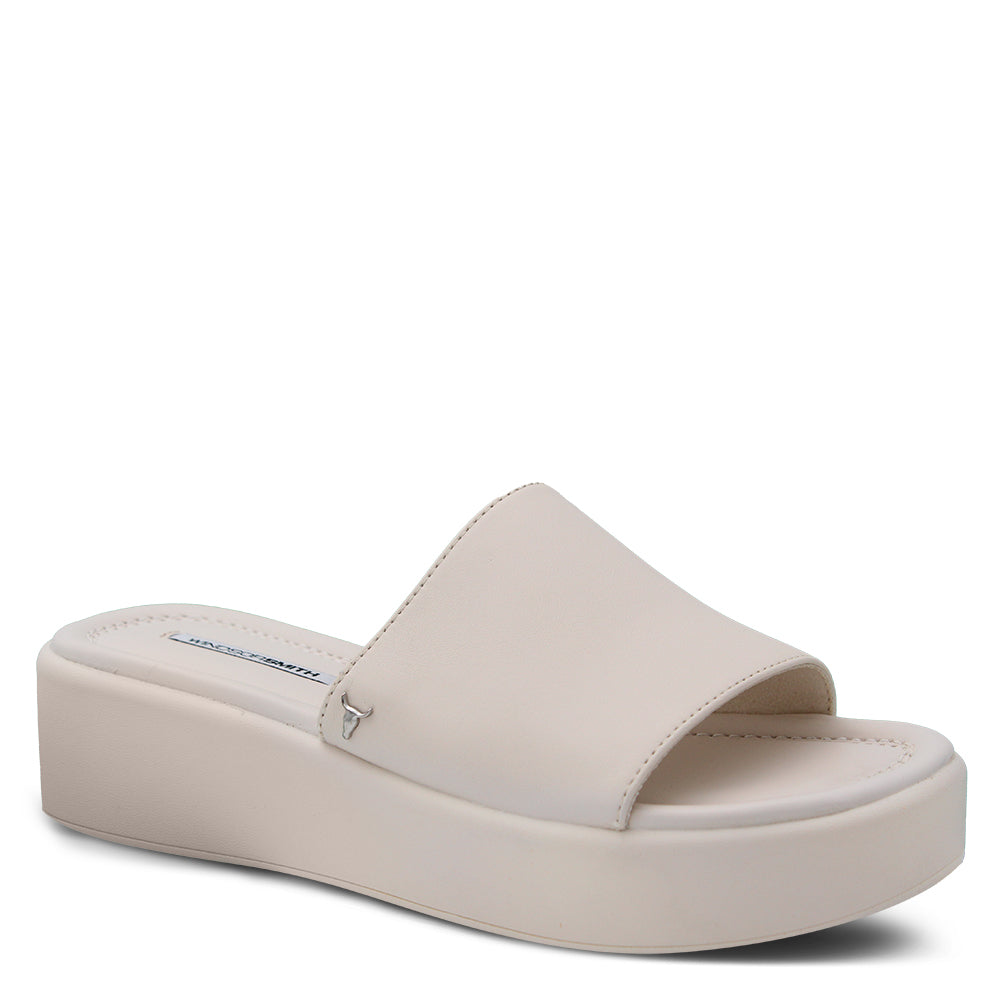 Shop Windsor Smith Shook Women's Platform Slides bUTTERMILK