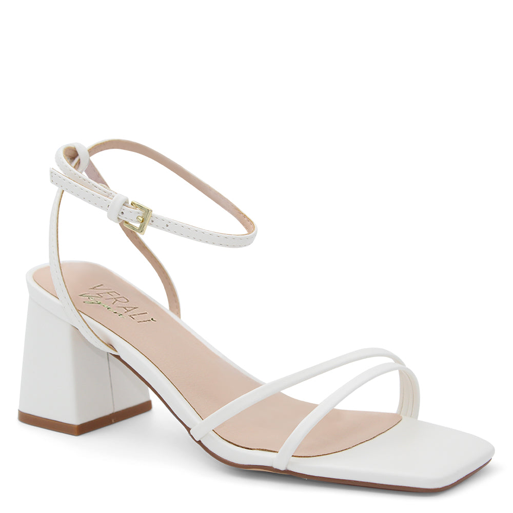 Verali Stevie Women's Block Heels Gold high-heeled sandal with thin straps