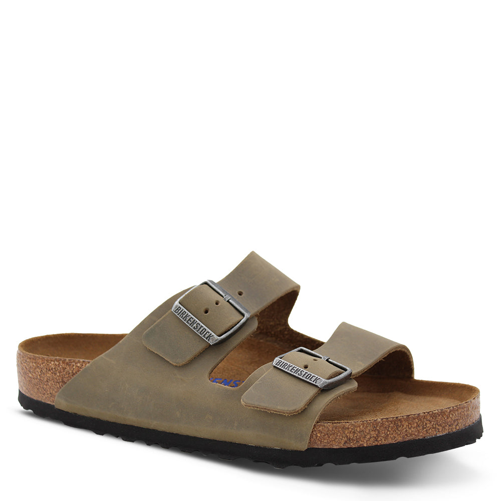 Birkenstock Arizona SFB Faded Leather Khaki