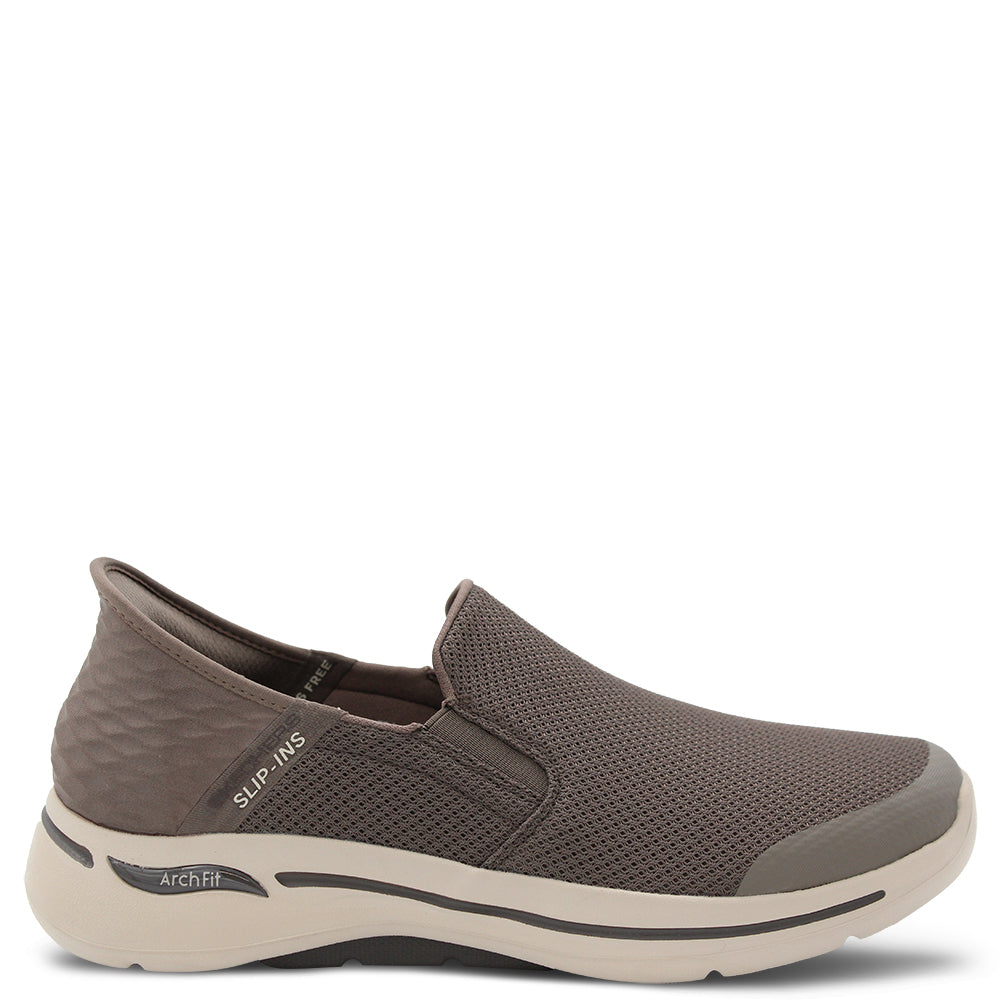 Skechers Go Walk Arch Fit Hands Free Mens Sneakers Taupe