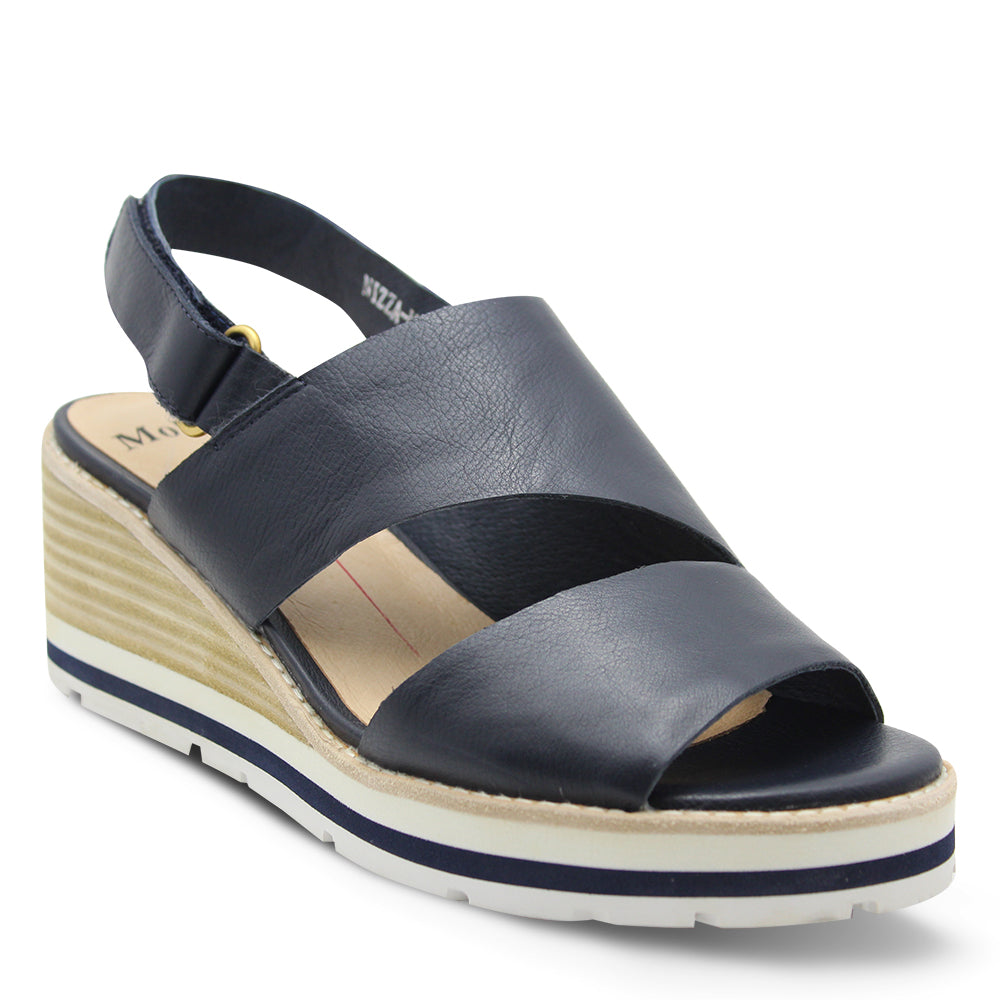 Mollini Nizza Navy Women's Wedge Sandal