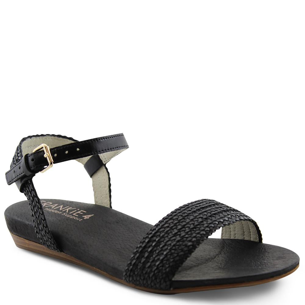 Frankie4 Jane womens flat sandal black