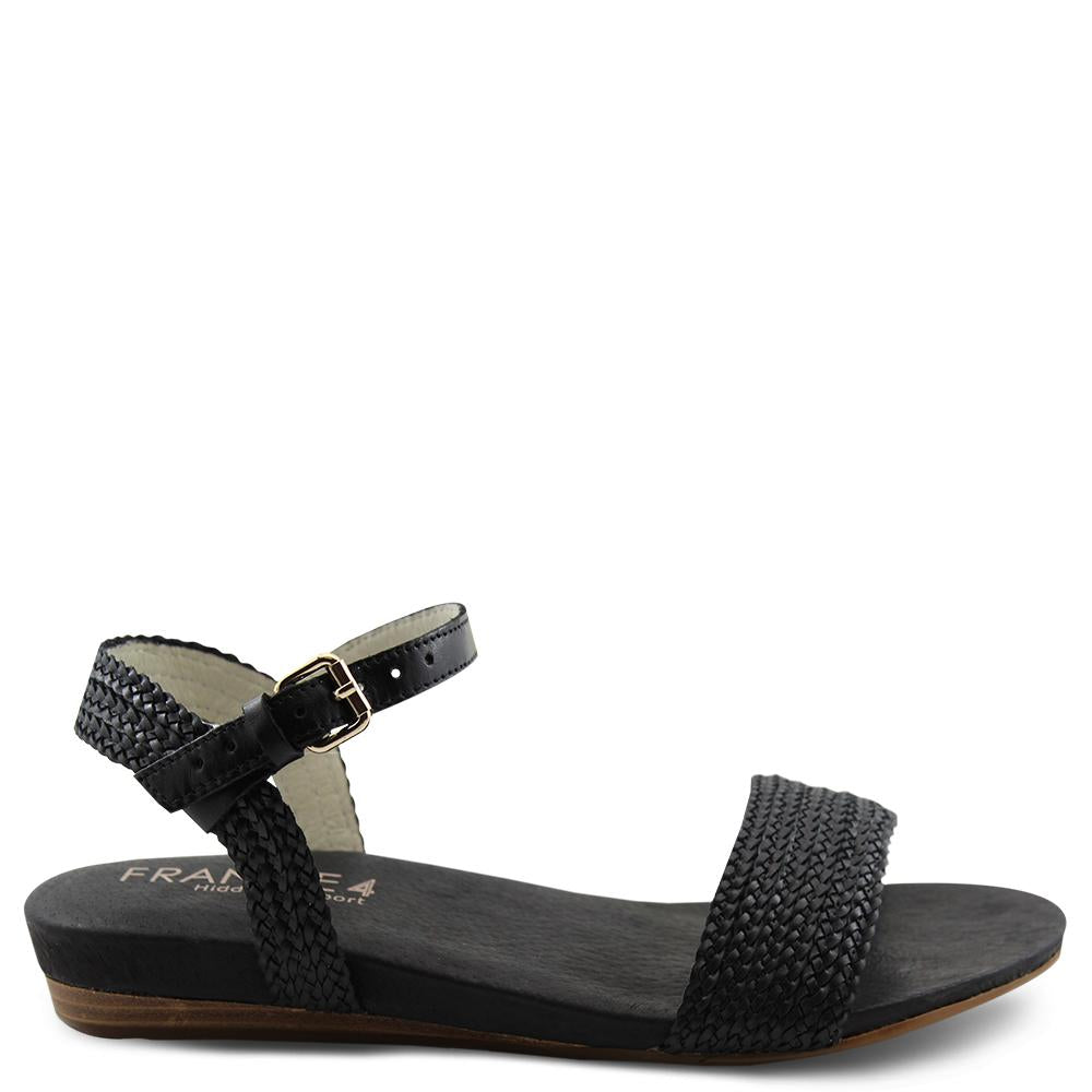 Frankie4 Jane womens flat sandal black
