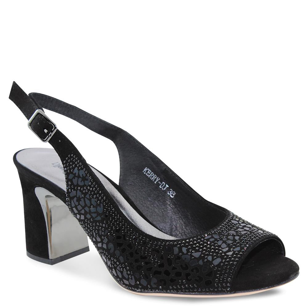 Django & Juliette Kerry Black Womens Sandal