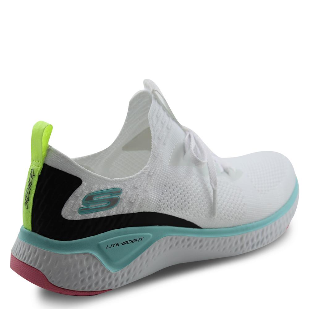 Skechers Solar Fuse White/Multi Womens Runner