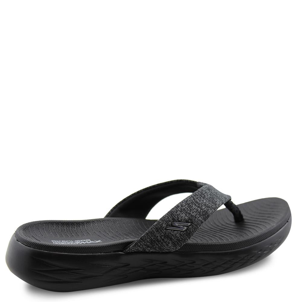 Skechers Preferred Black Womens Thong