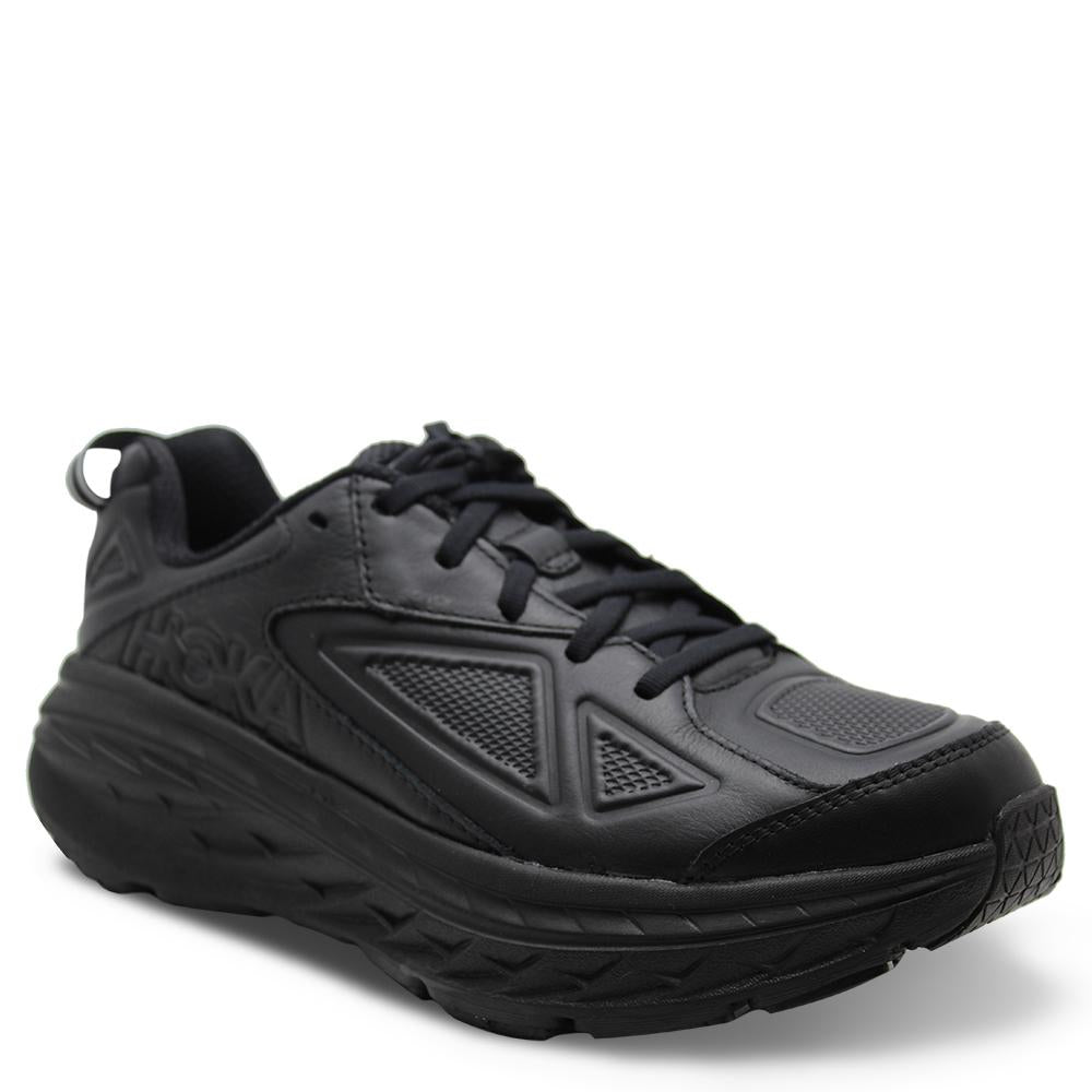Hoka Bondi Black leather Womens Jogger