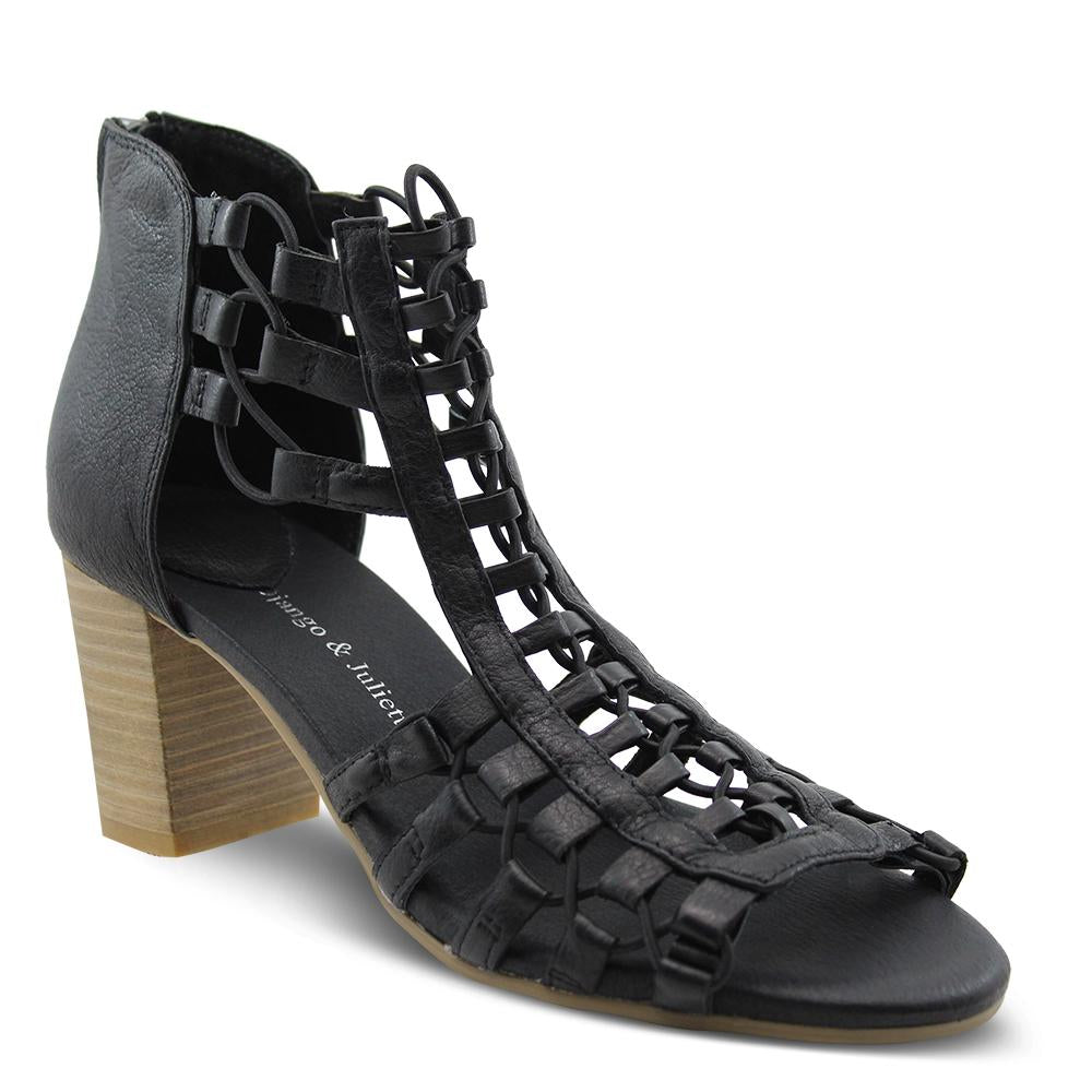 Django & Juliette Sonya Black Womens Sandal