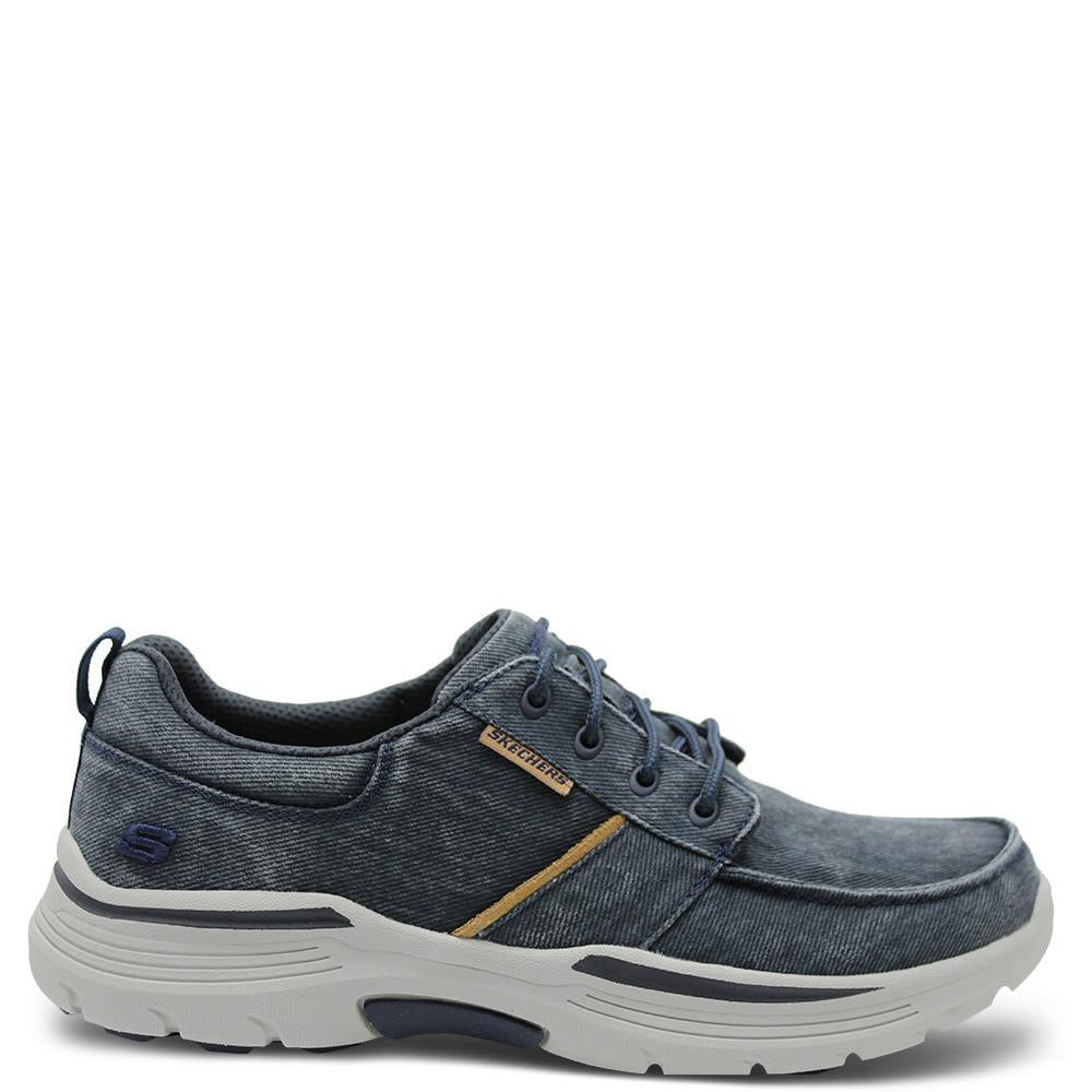 Skechers Bermo Blue Mens Lace up
