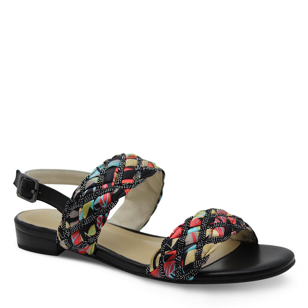 Chrissie Dawn Womens Black Multi Sandal