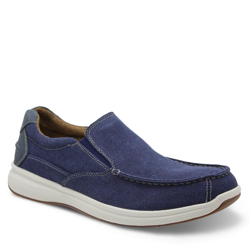 Florsheim Gt Lakes Navy Canvas Mens Boat Shoe