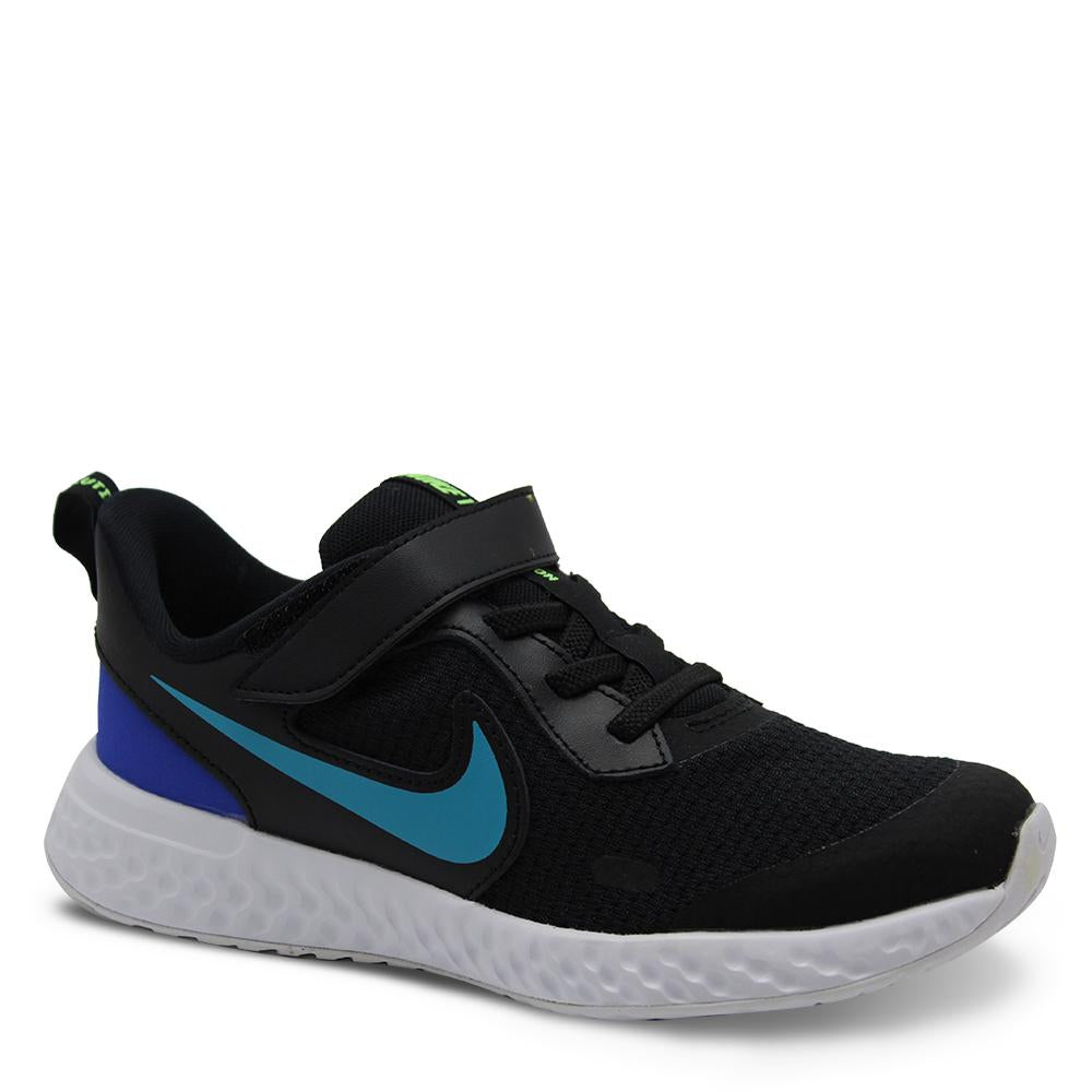Nike Revolution 5 PS Black/Aqua Runner