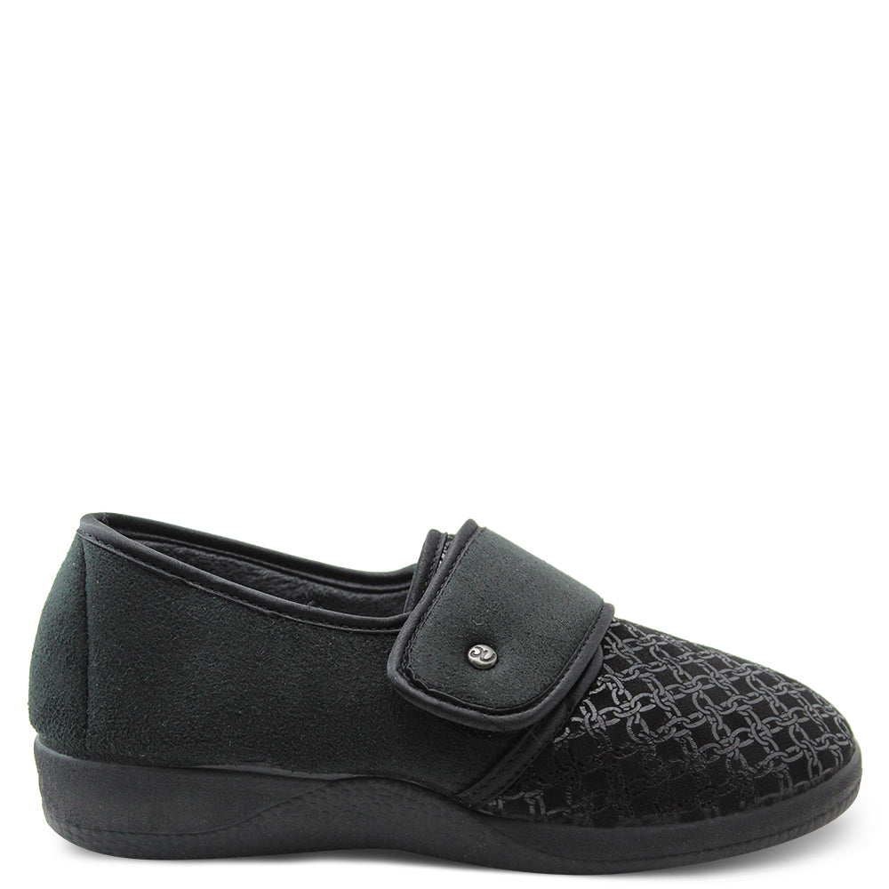 Devalverde 1109 Cadenas Black Women's Velcro Slipper