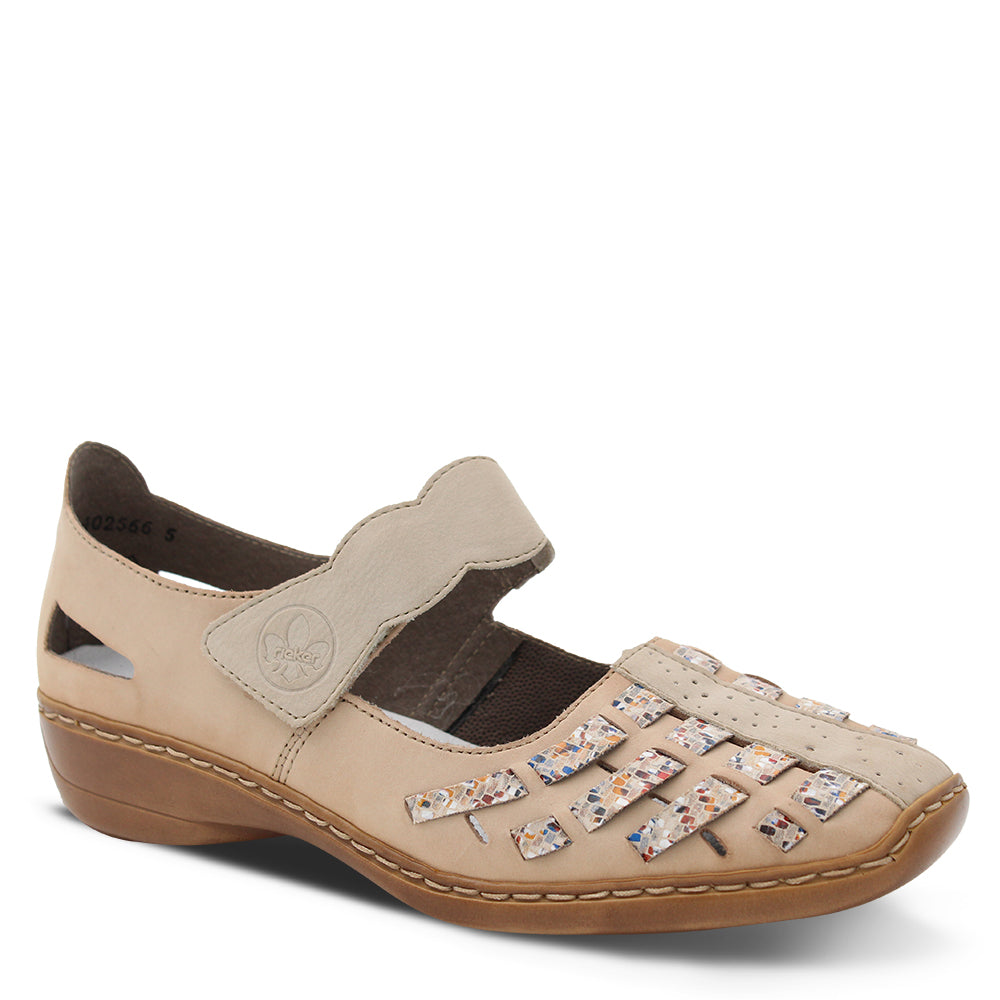 Reiker 41369 Women's Flat Casual Shoes Beige