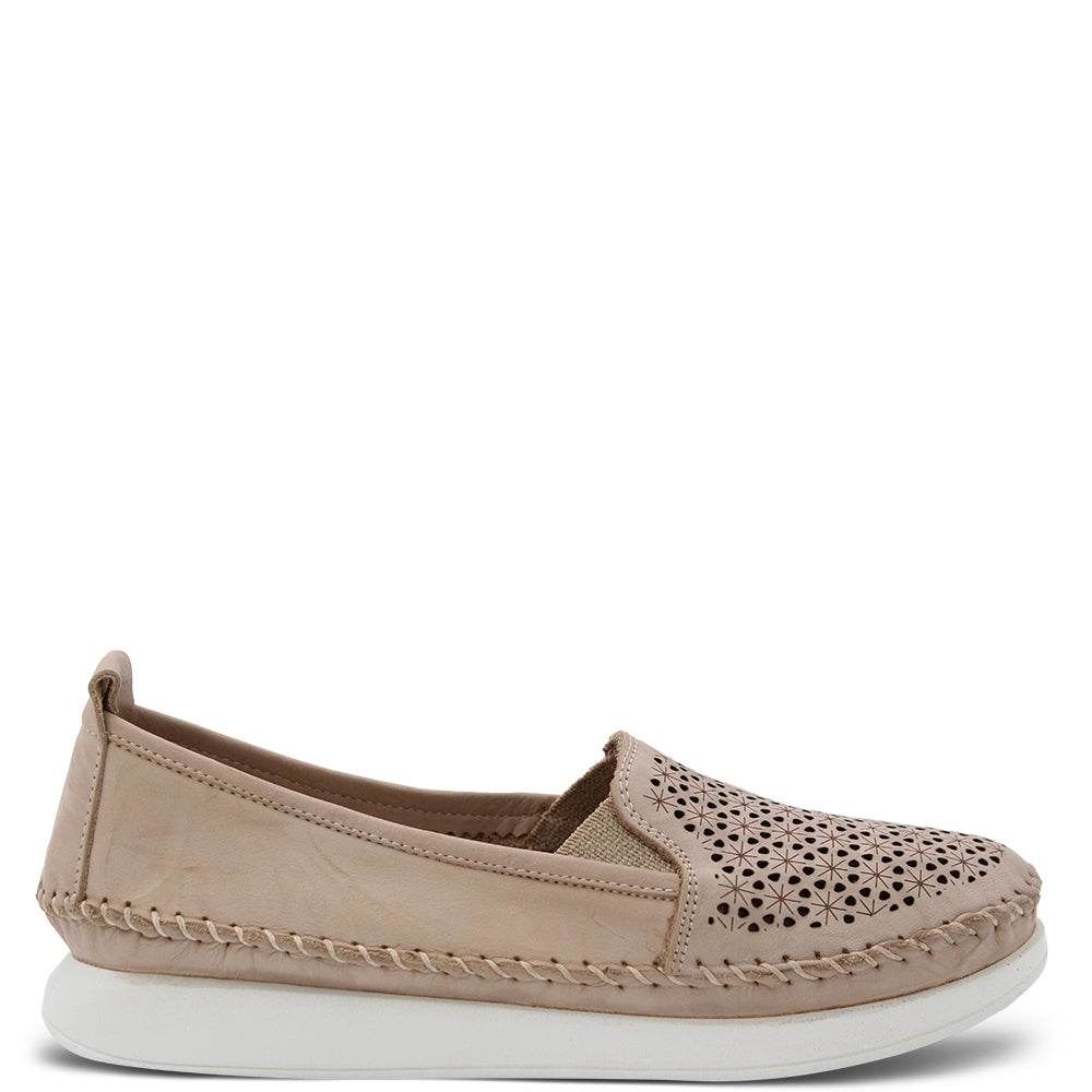 Sala Apache Women's Flat Slip On style Shoes Beige