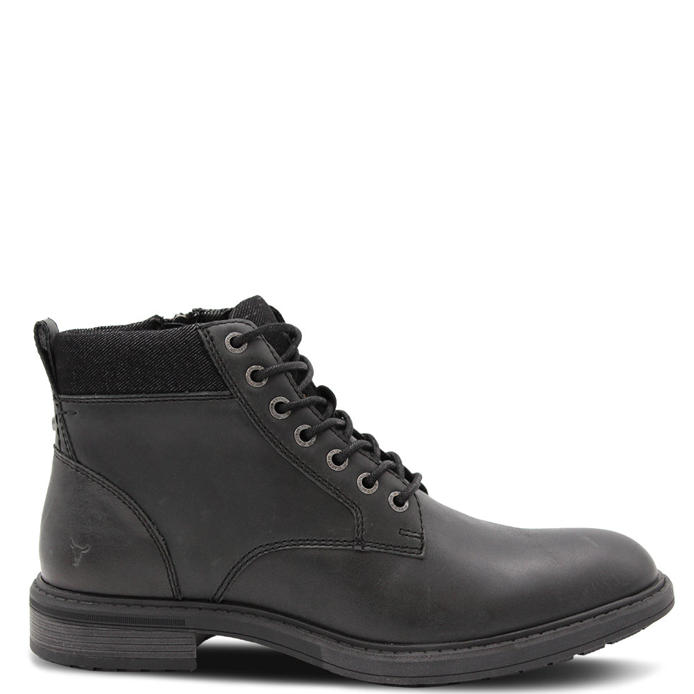 Windsor Smith Beau Mens Lace Up Boots Black