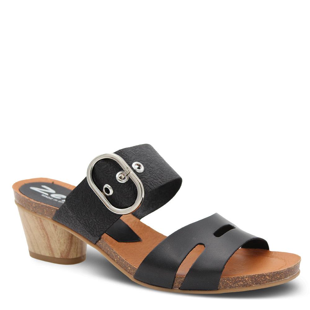 Zeta Belen Women's Block Heel Sandal Black