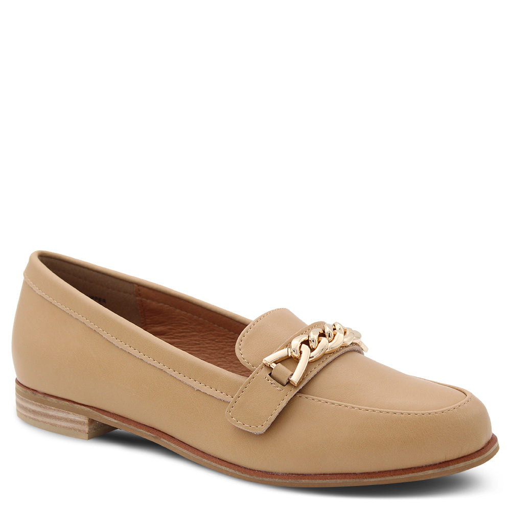 Bay Lane Bespoke Womens Flat Court Shoes Camel