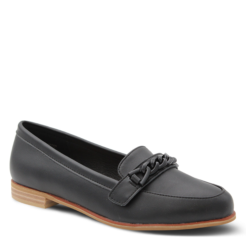 Bay Lane Bespoke Womens Flat Court Shoes Black