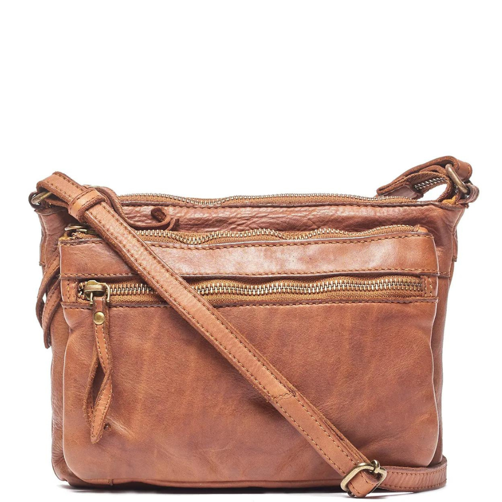 Oran Brittany Leather Handbag Cognac