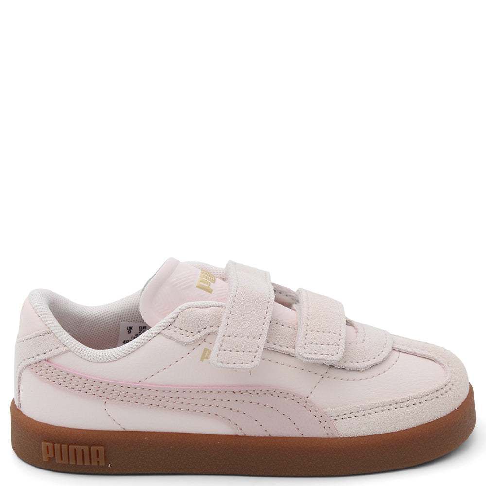 Puma Club II Era Velcro Pink Puma sneaker with brown sole 