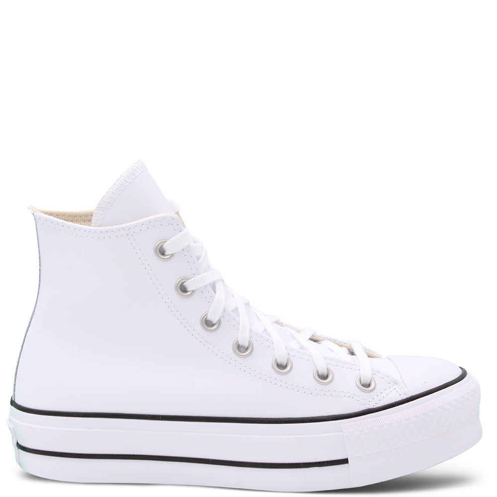 Converse Chuck Taylor Lift Leather Hi Top Sneakers White
