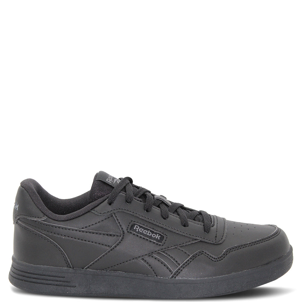 Reebok Court Advance Kids Black Lace Up Sneakers