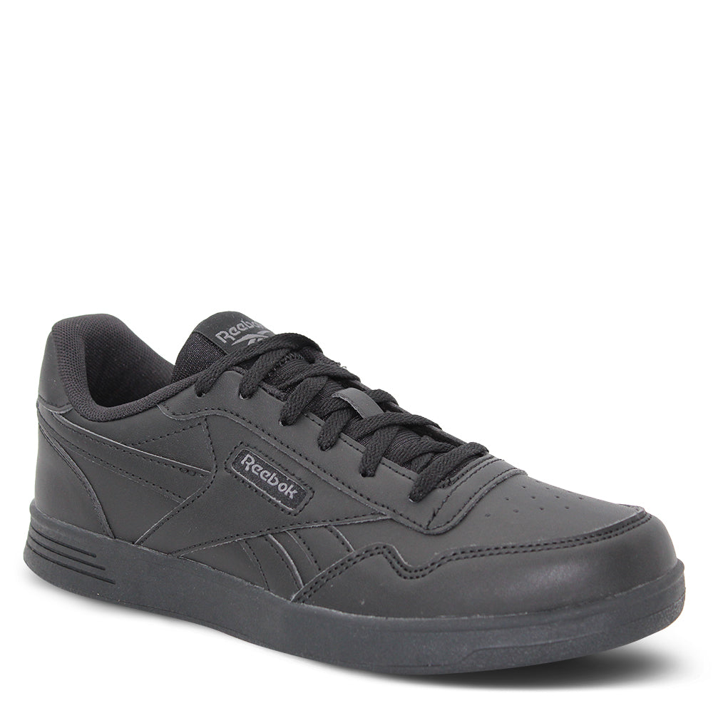 Reebok Court Advance Kids Black Lace Up Sneakers