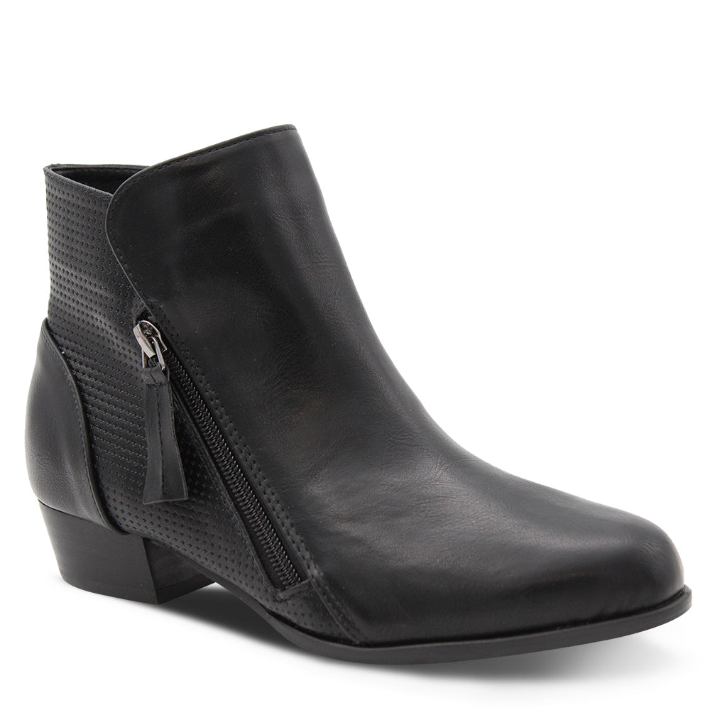 Step On Air Cracker Women's Low Heel Ankle Boots Black