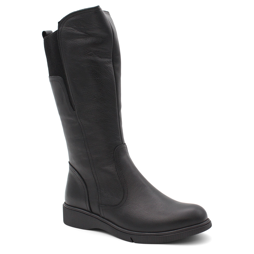 CABELLO ENVY WOMENS LONG FLAT BOOT BLACK