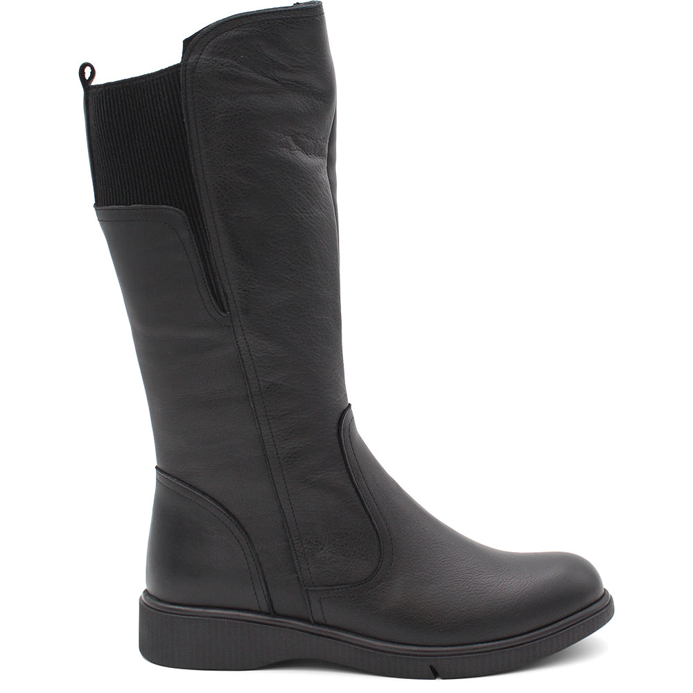 CABELLO ENVY WOMENS LONG FLAT BOOT BLACK