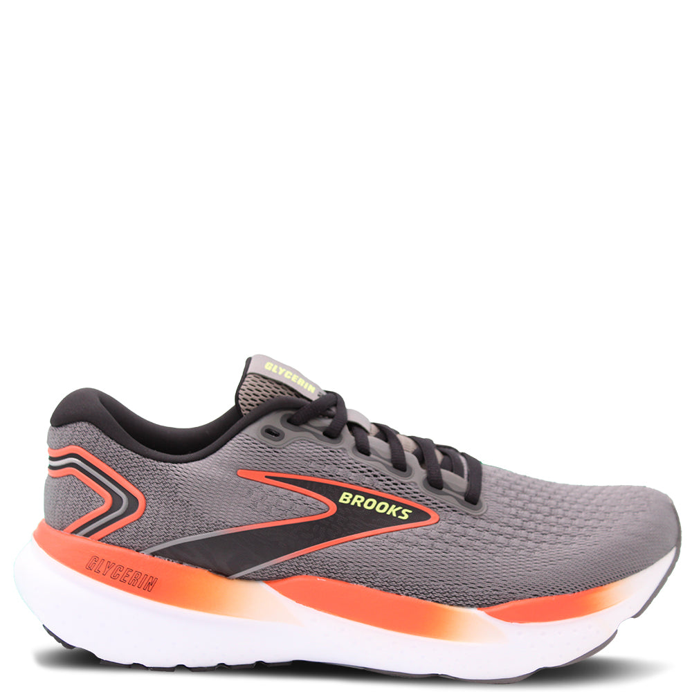 Brooks Gylcerin 21 Men's Running Shoes Grey Red
