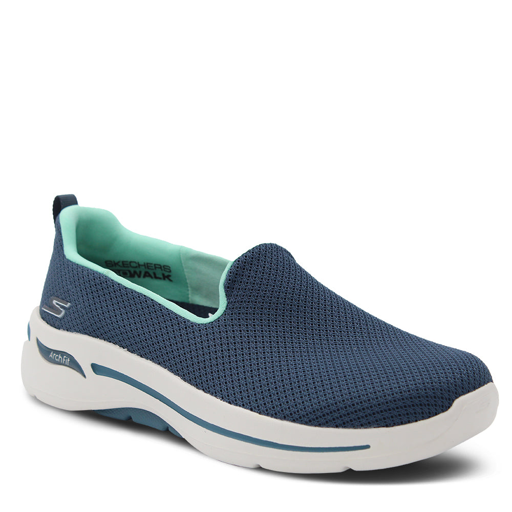 Go Walk Arch Fit Grateful Women's Slip On Sneakers Blue