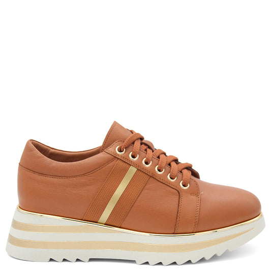 ALFIE & EVIE HELICOPTER WOMENS PLATFORM SNEAKER TAN