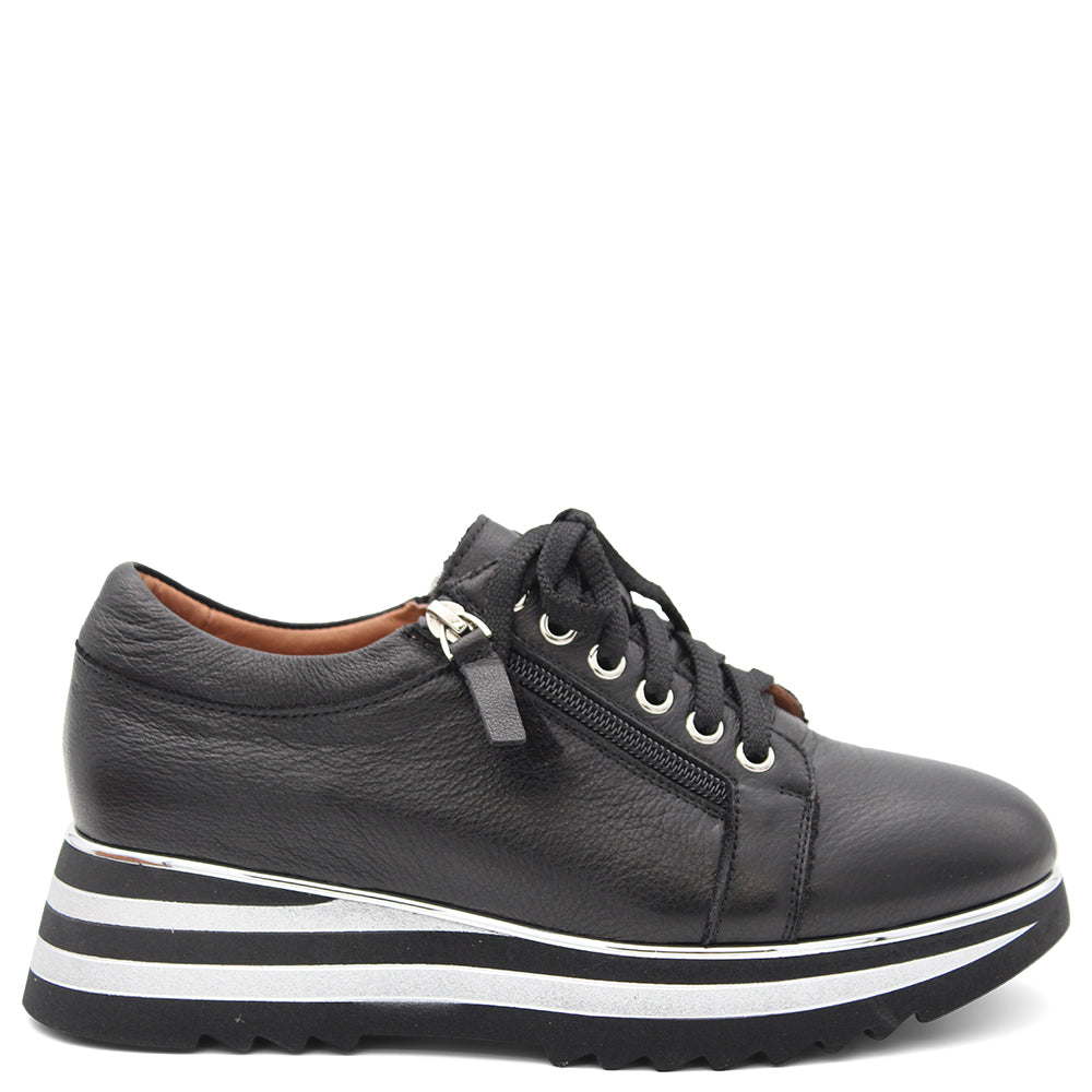 Alfie & Evie Hosting Platform Sneakers Black Silver