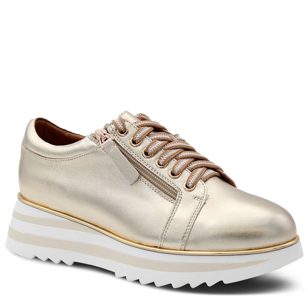 Alfie & Evie Hostng Women's Platform Sneaker Gold