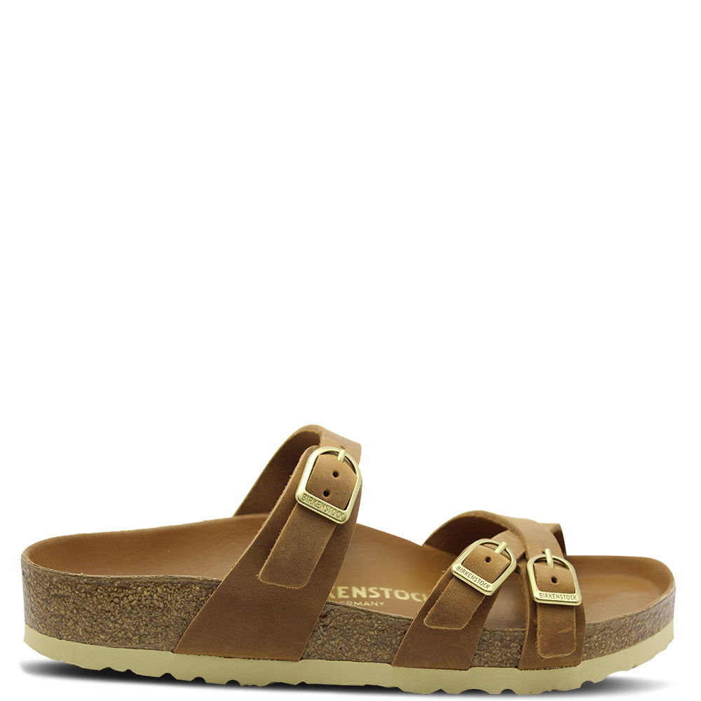 Birkenstock Franca Big Buckle Cognac Oiled Women's Slide