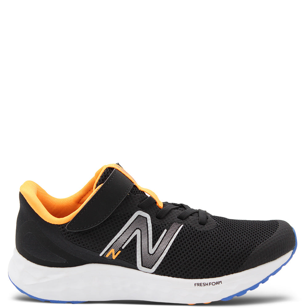 New Balance Fresh Foam Arishi V4 Kids Running Shoes Black orange