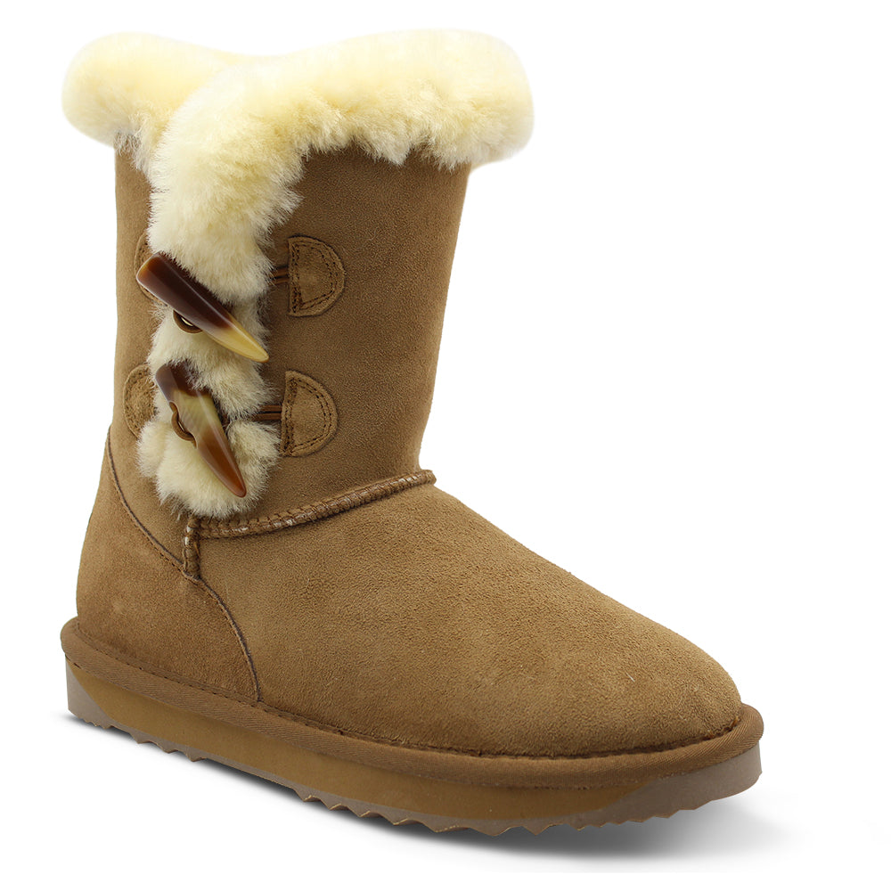 Comfort Me 2 Button Shark Women's Ugg Boots Chestnut