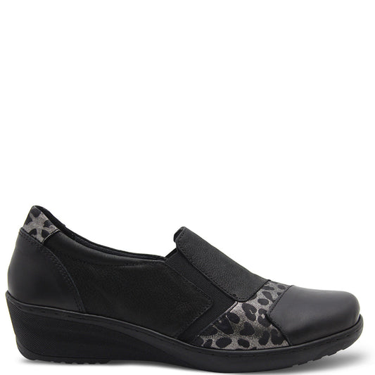 Cabello CP461-18 Women's Black Combo Wedge